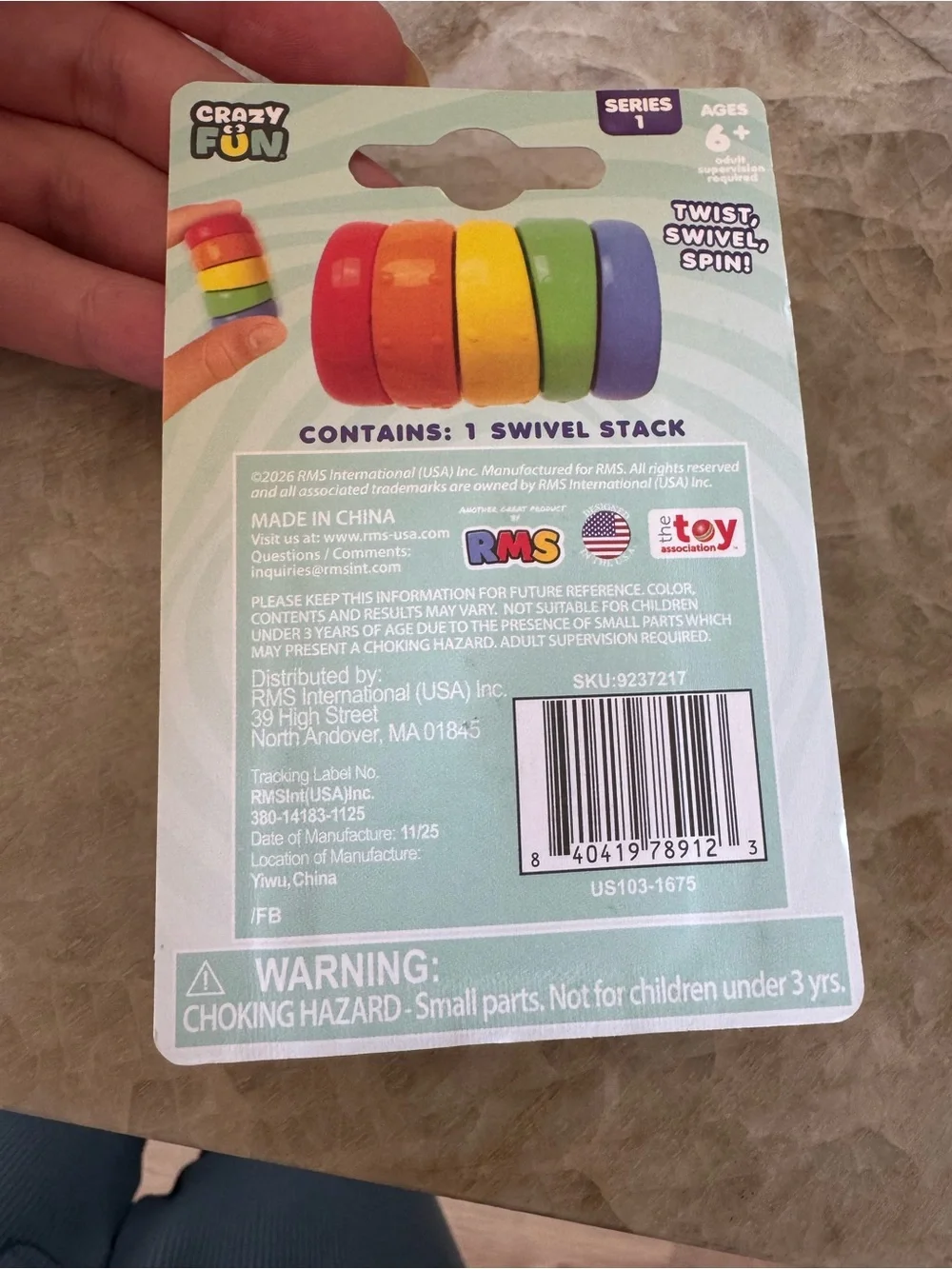 Swivel Stack Fidget Toys - Pink/Purple and Rainbow